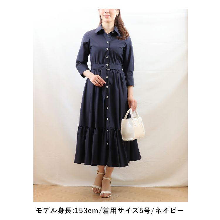 SALE】【洗える】ティアードシャツワンピース 小さいサイズ 服