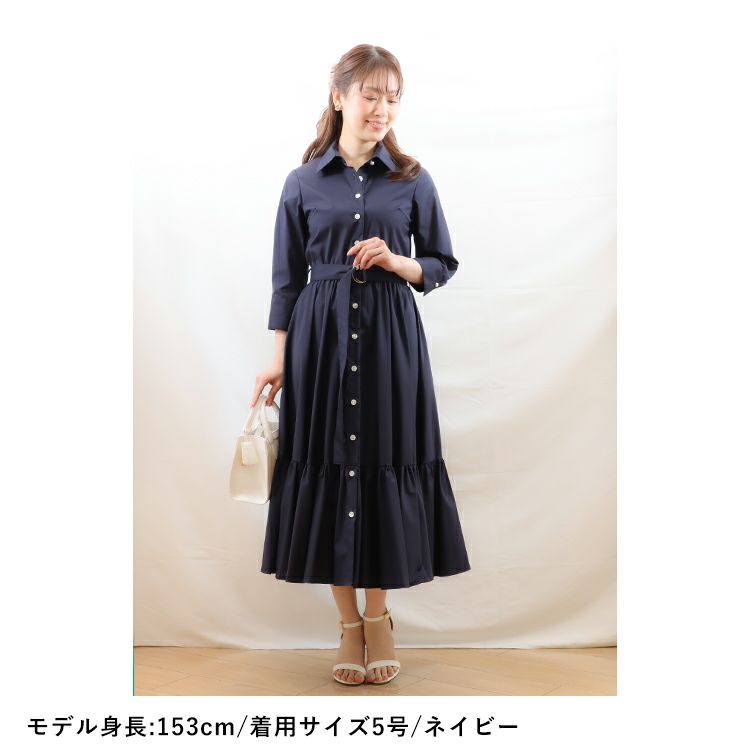 SALE】【洗える】ティアードシャツワンピース 小さいサイズ 服