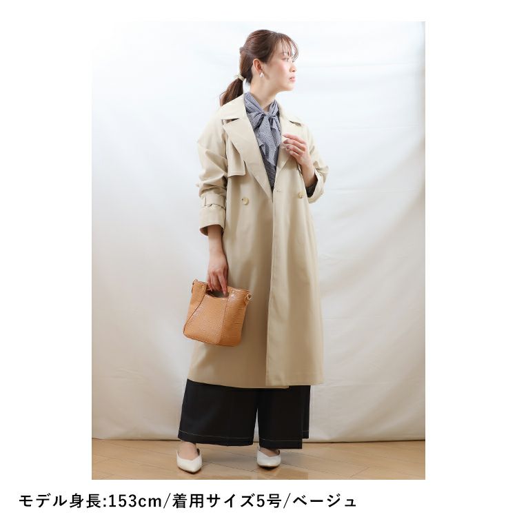 SALE】【撥水加工】ラップ風トレンチコート 小さいサイズ 服