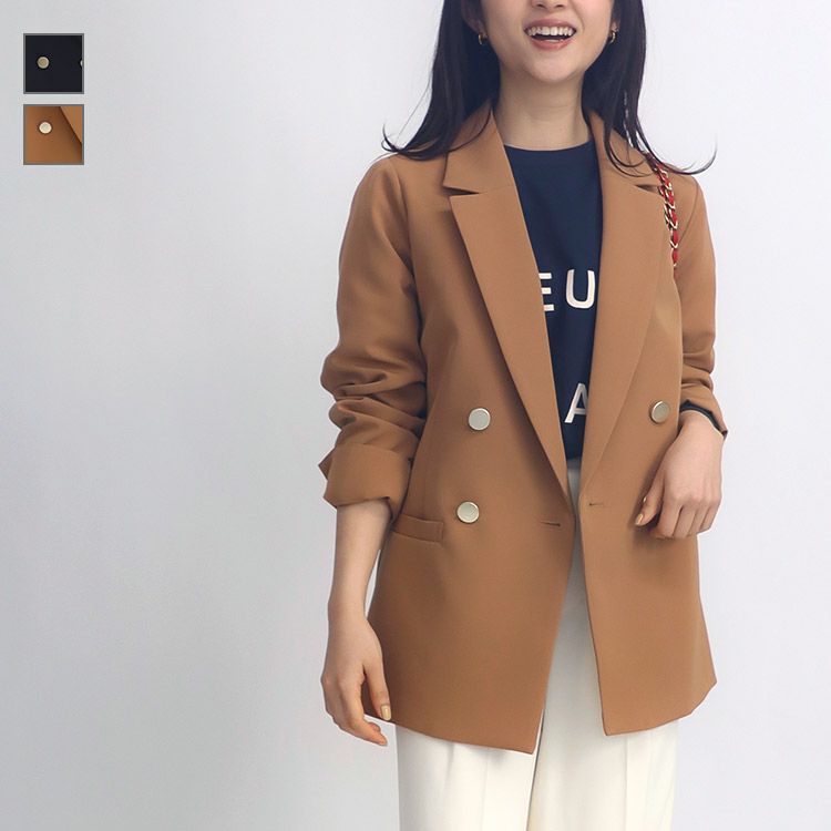 INDIVI｜クロップドダブルクロスジャケット | Rakuten Fashion