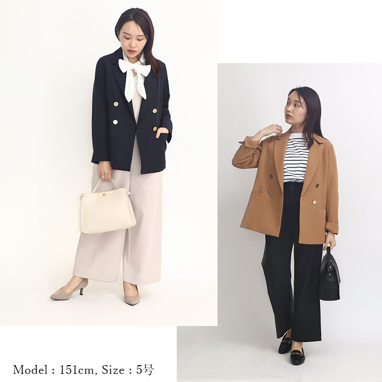 ば*こ様 【合わせやすい着丈】ダブルクロスクロップドジャケット ストレッチダブルクロスソフトジャケット【セットアップ可