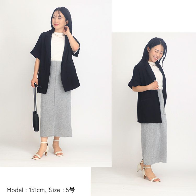 タイムセール】スラブクロス半袖ジャケット 小さいサイズ 服