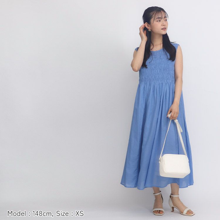 SALE】シアーボイルギャザーワンピース 小さいサイズ 服