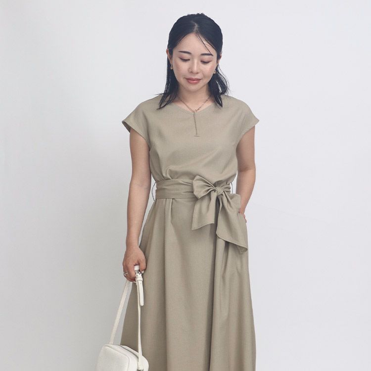 SALE】リネンロングワンピース 小さいサイズ 服 レディース 通販