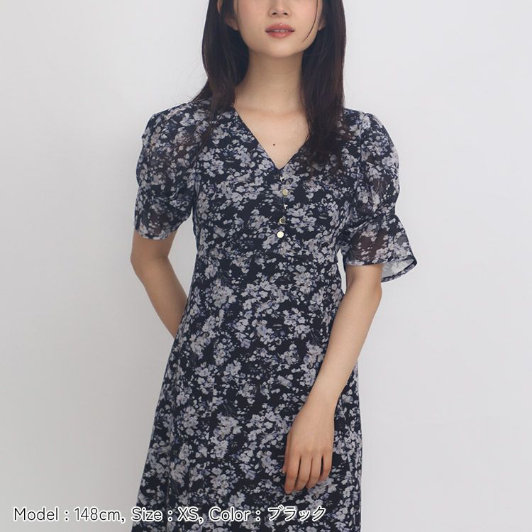 レトロフラワープリントワンピース 大人気即完売レトロフラワー レトロフラワープリントワンピース 大人気即完売レトロフラワー