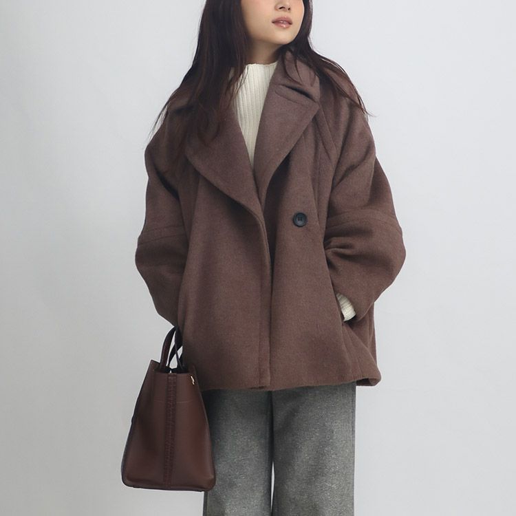 glamlips シャギーニットダブルコート 圧縮ニットシャギーダブルコート 小さいサイズ 服 レディース 通販