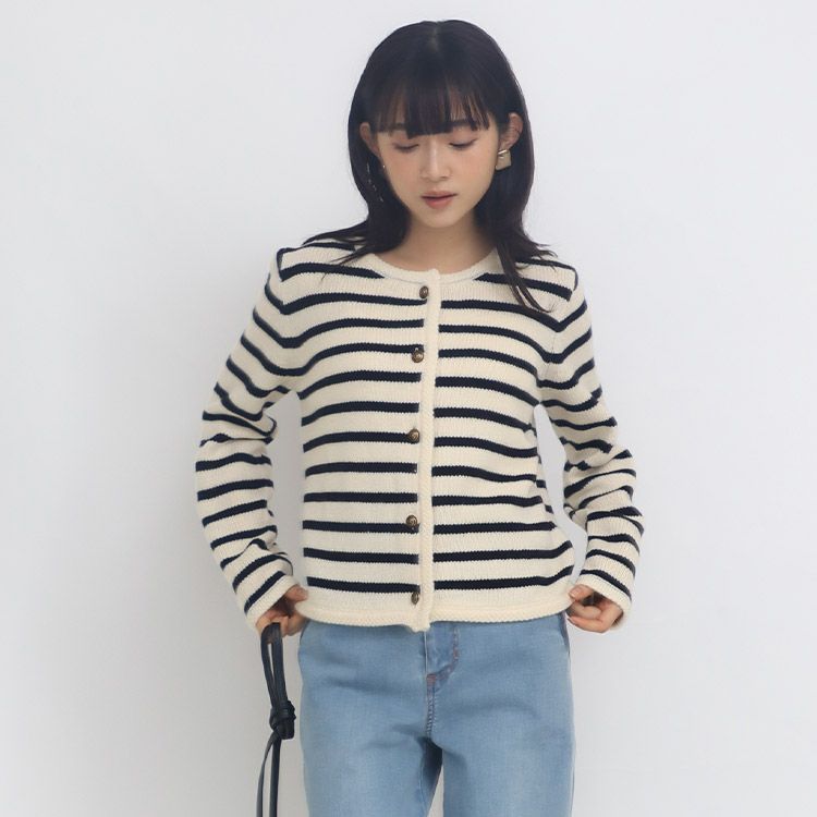 【45R】圧縮ウールのボレロカーディガン 45R】圧縮ウールのボレロカーディガン