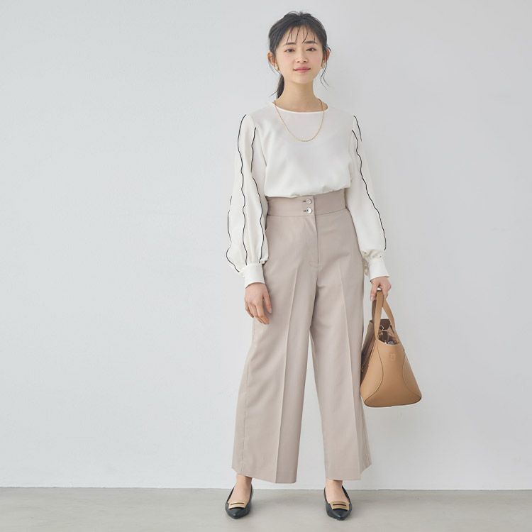 タイプライターストレッチワイドパンツ